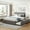 Light Gray, variant on Bellemave Queen Size Platform Bed with 2 Storage Drawers and 1 Twin XL Trundle, Wooden Upholstered Queen Bed with Linen Fabric for Bedroom (Light Gray)
