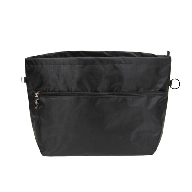 Moyic Organizador de monedero expandible con cierre de cremallera, bolsa de almacenamiento elegante y sencilla, bolsa de nailon resistente al Almacenamiento y organización del hogar negro