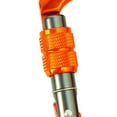 thumbnail image 3 of Climbing Carabiner Clip, Durable D Shaped, Aluminum Alloy Lightweight Carabiners Orange Color Screw Lock, 3 of 8