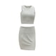 thumbnail image 5 of SAYOO Traje de verano de dos piezas para mujeres, chaleco de costura + vestido de cintura alta SAYOO  moda, 5 of 6
