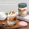 thumbnail image 4 of XKDOUS 6 Pack Overnight Oats Containers Jars with Lids, 16 oz Glass Mason Jars for Overnight Oats, Yogurt Container Sealed Oatmeal Container for Milk, Salad, Cereal, Fruit, 4 of 8