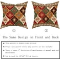 thumbnail image 6 of Brown and Red Boho Pillow Covers 20x20 Inch Set of 2 Bohemian Vintage Flower Decorative Throw Pillow Covers Green Beige Floral Outdoor Cotton Pillowscase Cushion Covers for Sofa Couch Bedroom Home, 6 of 6
