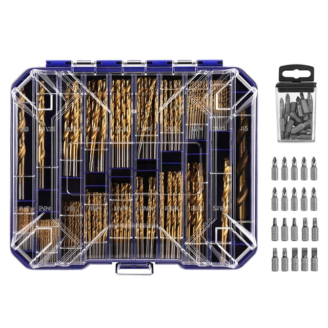 Juego de brocas HURRICANE, 276 piezas, titanio Twist con brocas S2