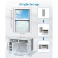 thumbnail image 2 of GAOMON 5,000 BTU Window Air Conditioner Cool Up To 150 Sq. Ft., AC Window Unit with 2 Fan Speeds, Energy Saving, Dehumidification, Quiet, Water Self Evaporation, Cooling Only, White, 2 of 7