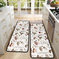 thumbnail image 4 of Kitchen Rugs Sets Of 2,Red Mushroom Plant Light Pattern Anti Fatigue Kitchen Mat Rugs Non Slip Washable,Decorative Kitchen Floor Mats for Kitchen,Sink,Laundry,17"x47"+17"x47", 4 of 5