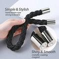 thumbnail image 5 of 6 Pack Strong Magnetic Curtain Tiebacks Modern Simple Style Drape Tie Backs Convenient Decorative Weave Rope Curtain Holdbacks for Thin or Thick Home & Office Window Draperies (Black), 5 of 5