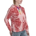 thumbnail image 6 of Goofa Red Meat for Women's Hooded Sweatshirt with Eye-catching Drawstrings- Lightweight Pullover Hoodie with Kangaroo Pocket, Perfect for Everyday Wear-XX-Large, 6 of 7