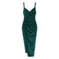 thumbnail image 5 of Ketyyh-chn99 Robes d'Été pour Femmes Grande Taille Robe de Soirée Élégante Manches Longues Robe Longue Confortable Verte,S, 5 of 5