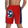 thumbnail image 2 of Men's 2 in 1 Swim Trunks with Compression Liner Tennessee Flag Quick Dry Beach Shorts, 2 of 6