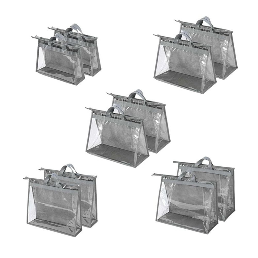 10Pcs Clear Handbag Storage Organizer Dust Cover Bags, 5 Sizes Transparent  Purse Protector Storage Bag for Dustproof - Walmart.com