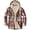Red, variant on Womens Lined Flannel Plaid Jacket Fleece Zip Up Hooded Jacket Soft Fuzzy Hooded Plaid Flannel Shirt Jacket Loose Fit For Winter Daily Wear