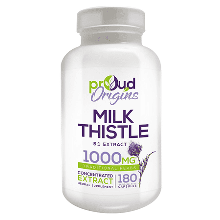 Proud Origins Milk Thistle 1000mg 180 Rapid Release Softgels Supports Liver Health Liver Detox