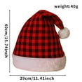 thumbnail image 3 of VerPetridure Unisex Christmas Decoration Outdoor Plaid Plush Cute Christmas Hat, 3 of 3
