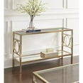 thumbnail image 2 of Bowery Hill Table Console à Dessus en Verre, Chrome Doré, 2 of 3