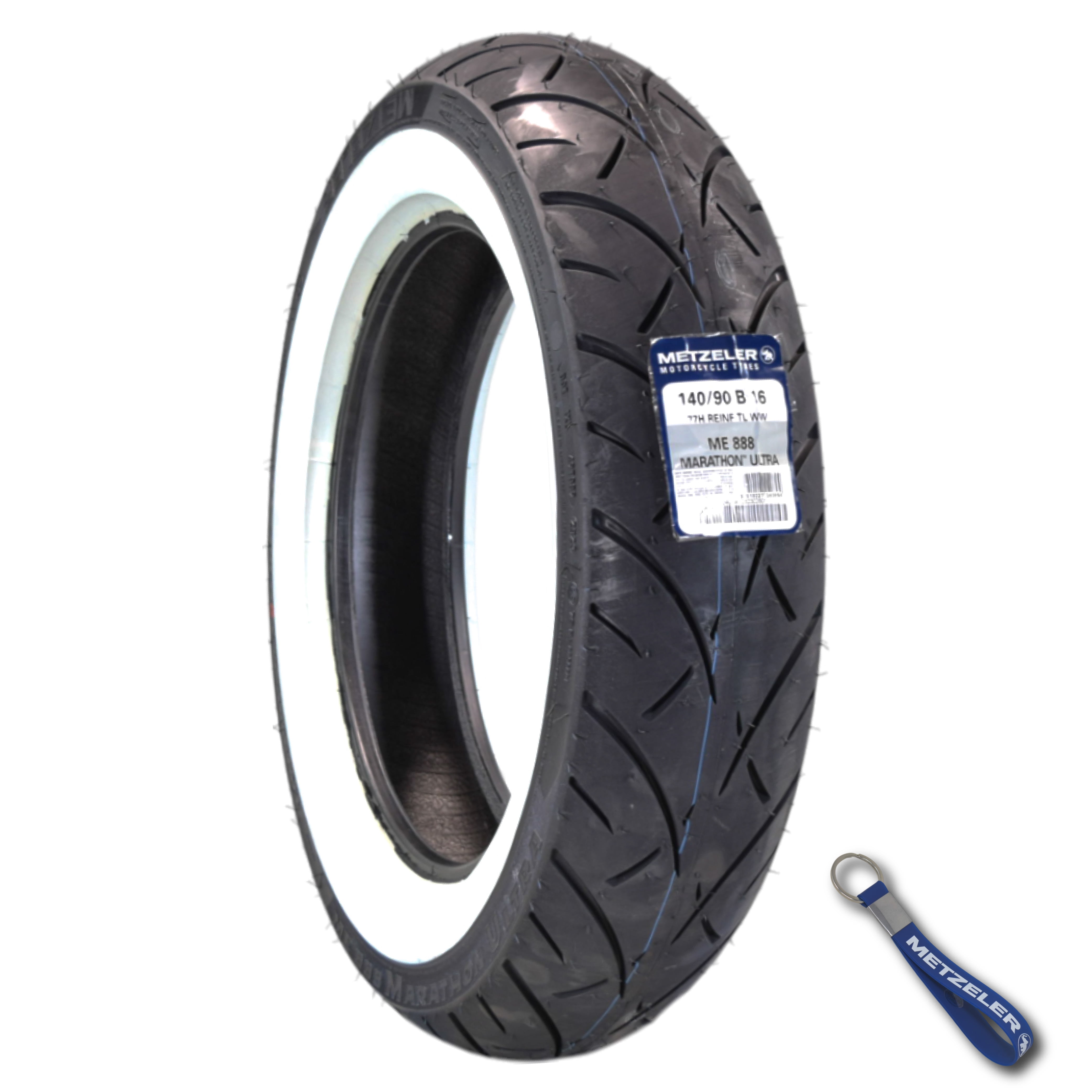 Metzeler, ME 888 Marathon Ultra Whitewall Rear Tire, 180/65B-16