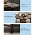 thumbnail image 3 of Rustic 2-Tier Round Coffee Table with Storage Shelf – Sturdy Roman Metal Frame – Easy Assembly – Modern Living Room Center Table, 30.5" – Small Wood Grain Brown, 3 of 7