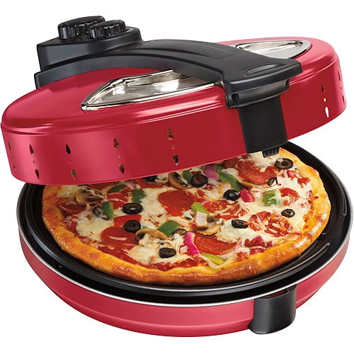 Pizzazz Plus Rotating Pizza Oven Maker Cooker Countertop Removable NONSTICK Pan 