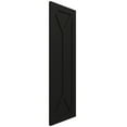 thumbnail image 2 of Ekena Millwork 12"W x 28"H True Fit PVC San Carlos Mission Style Fixed Mount Shutters, Black (Per Pair - Hardware Not Included), 2 of 9
