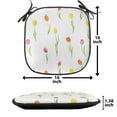 thumbnail image 5 of Watercolor Flower Chair Seating Cushion Set of 12, Colorful Tulips Pattern Country Style Floral Design Watercolor Effect Art, Seat Pads with Anti-slip Backing, 16"x16", Multicolor, by Ambesonne, 5 of 7