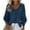 Navy, variant on Plebaso Women's V Neck Long Sleeve Tops Oversized Lightweight Solid Color Casual Loose T-Shirts for Women
