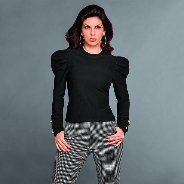 969-76 Blusa dama negro básica manga larga Cklass 969-76