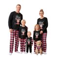 thumbnail image 6 of Nibbcoa Christmas Matching Family Pajamas Set Long Sleeve Tops with Plaid Pants winter Sleepwear, 6 of 10