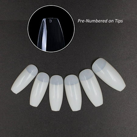 500pcs Coffin Nails Half Cover Ballerina Nail Tips False Artificial Acrylic Nails Half Natural Half Natural Walmart Canada
