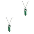 thumbnail image 4 of maskred Hexagon Column Charm Findings Handmade Holiday Hanging Pendants Crystal Necklace Earring Keychains Decorations Peacock Stone 2Set, 4 of 6