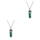 thumbnail image 1 of Qarigey Hexágono Columna Amuleto Aniversario Colgantes Colgantes Coloridos Amuletos de cristal Llaveros Decoraciones Piedra de pavo real Piedra de pavo real 2piezas Qarigey CBP468200, 1 of 5