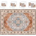 thumbnail image 5 of Reepow 5x7 Washable Vintage Boho Soft Non-Slip Low Pile Area Rug for Living Room Office Dining Room,Orange Beige, 5 of 9