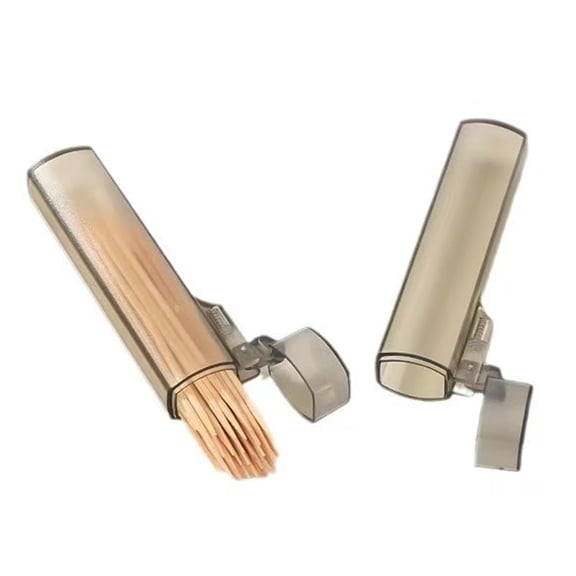 Leak Proof Toothpick Holders Compact Clear Plastic Toothpick Storage Case for Travel Kitchens Dining Essential
