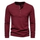 thumbnail image 1 of Jersey de botones de moda informal para hombre: camiseta estampada de manga larga, material de poliéster, uso diario/laboral, 1 of 3