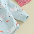 thumbnail image 6 of Bagilaanoe Newborn Easter Clothes Baby Girl Romper Sweatshirt Long Sleeve Bodysuits Print Pullover 3M 6M 12M 18M Infant Casual Tee Tops, 6 of 7