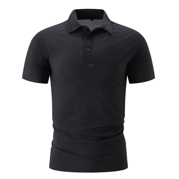 pstuiky camisetas para hombre, Camiseta informal de cuello redondo para hombre, blusa de manga corta, color liso, rasgada camisas casuales para hombre l