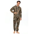 thumbnail image 4 of Men One Piece Non Footed Printed Pajamas, Adult Sleepwear with Hood Unisex Playsuit, 4 of 6