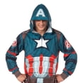 thumbnail image 2 of Marvel Comics Union Suit Men's Captain America Full Zip Hooded Costume Pajama, 2 of 5