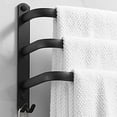 thumbnail image 5 of 3 Tier Towel Bar Wall Mounted Bath Towel Rack Towel Storage Shelf for Bathroom 24 inch / 60  Towel Holder Towel Rail Towel Hanger, 5 of 9