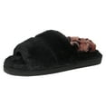 thumbnail image 4 of Jessica Simpson Womens Plush Faux Fur Fuzzy Slide on Open Toe With Elastic Backstrap, 4 of 9