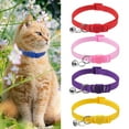 thumbnail image 2 of Cat Collar with Bell Soft Cat Safety Collar with Quick Release Buckle Adjustable Nylon Collar for Cats Puppy, 2 of 8
