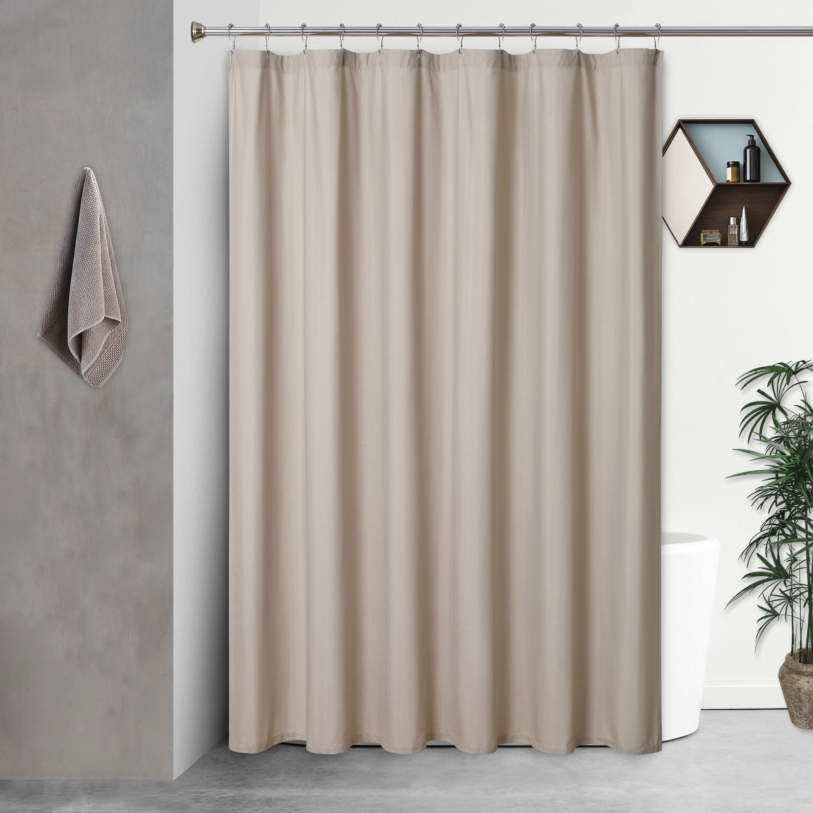 HOMERRY 70"W x 72"L Shower Curtains Liner for Bathroom Bubble Textured