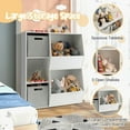 thumbnail image 4 of Spaco Kids Toy Storage Cabinet with Shelves-White, Toy Organizer for Kids, Boys, Girls, Nursery, 4 of 7