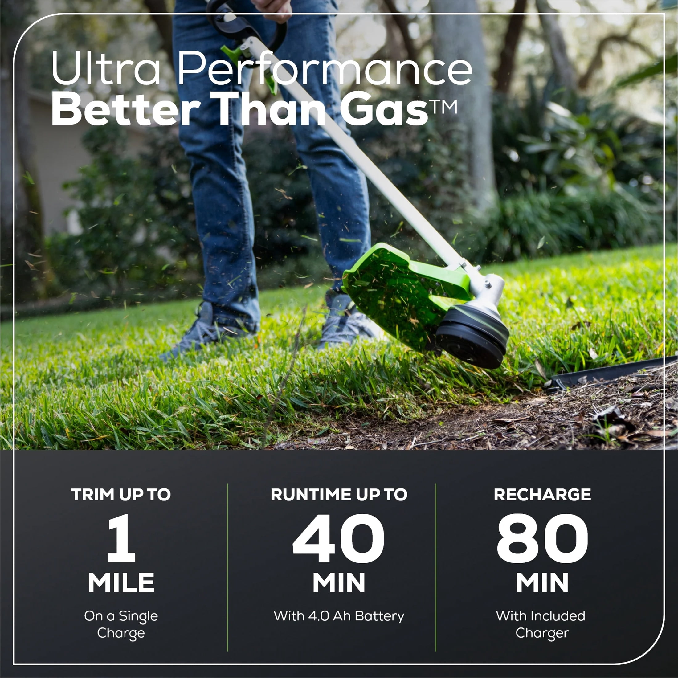 Greenworks 60V 16" Cordless Battery String Trimmer (Attachment Capable) with 4.0 Ah Battery & Charger