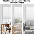 thumbnail image 5 of Cordless 1.5" Light Filtering Cellular Shade, 35" W x 60" H, White White 35\, 5 of 5
