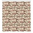thumbnail image 3 of Ambesonne Cherry Blossom Shower Curtain, Red Flowers Tree, 69"Wx70"L, Beige Scarlet Black, 3 of 3