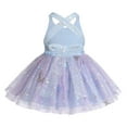 thumbnail image 3 of IBTOM CASTLE Baby Girls Butterfly Tutu Dress Summer Sleeveless Backless Lace Princess Birthday Party Dress with Headband Outfit 18-24 Months Light Purple, 3 of 8