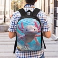 thumbnail image 5 of Disketp Cute Underwater Axolotl School Backpack, Lightweight Basic Middle School Bookbags 17 Inch Casual Daypack for Student College, Travel or Outdoor, 5 of 6