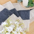 thumbnail image 3 of Boho Table Decor 48 Inch Cream & Blue Macrame Runner with Tassels for Boho Dining & Bedroom Decor Rustic Bridal Shower (12x48 Inches), 3 of 14