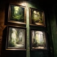 thumbnail image 4 of 4pcs Vintage Arched Window Secret Garden Wall Art Canvas Print For Home Living Room Bedroom Corridor Decor Unframed, 4 of 6
