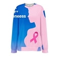 thumbnail image 4 of Bovemsi Womens Sweatshirts Ribbon : Breast Cancer Awareness Crewneck Graphic Sweatshirts, 4 of 9
