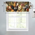 thumbnail image 4 of Rooste Window Curtain Valance American Western Farm Watercolor Sunflower and Chicken Window Valance for Living Room Bedroom, Kitchen Valance Rod Pocket Window Curtain 54 by 18 in, 1 Panel, 4 of 6